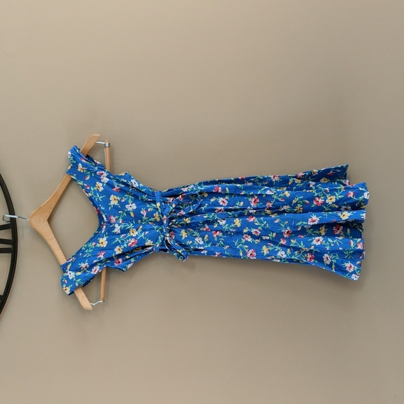 American Living Size 7 tie back floral dress with buttons and ruffles - Picture 6 of 7